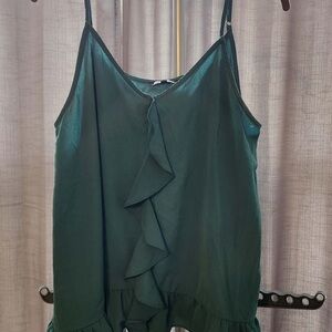 Staccato Dark Green Ruffle Camisole
